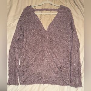 Women's Purple Knit Sweater